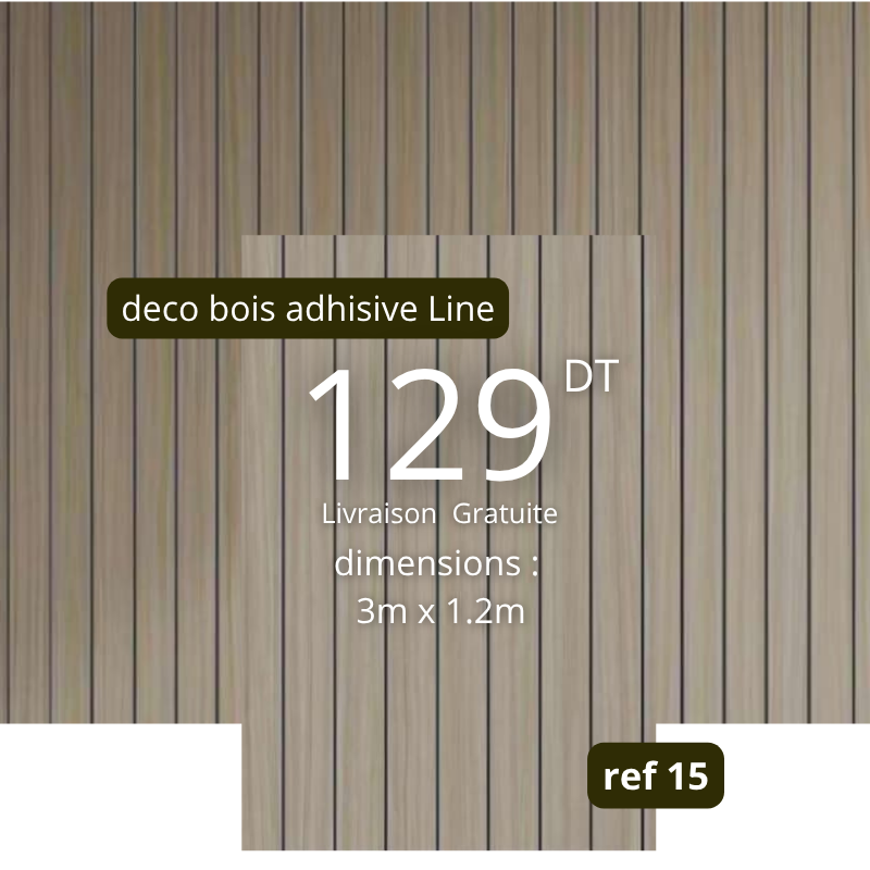 Rouleaux adhésive effet Bois 3m/1.20m ref15 épaisseur 3mm