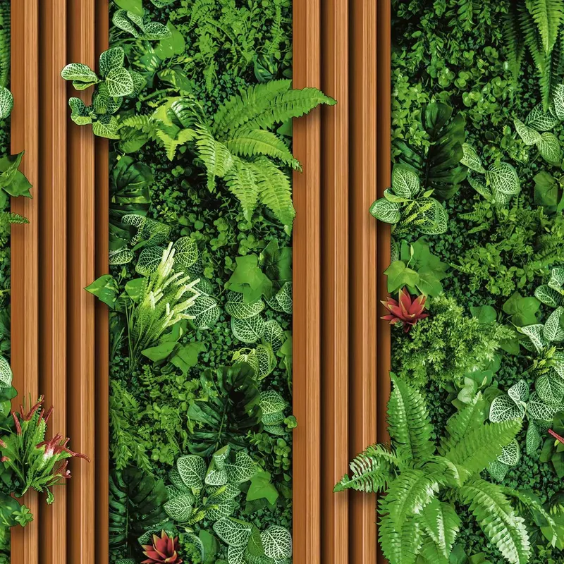 Papier peint 3D jungle wood ref11